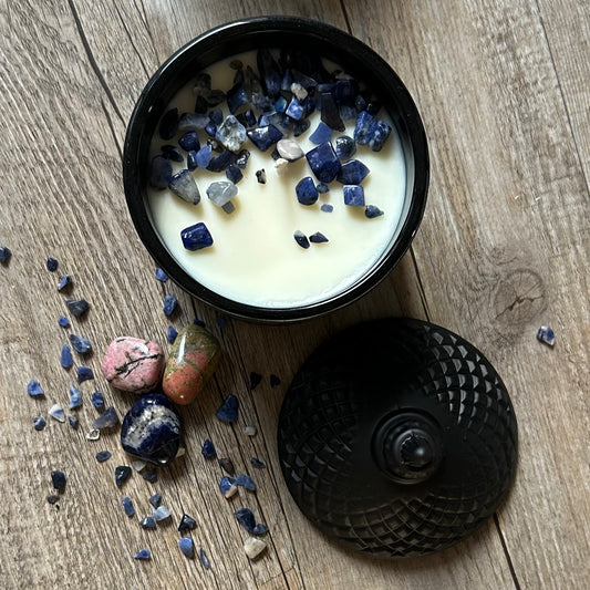 SCORPIO Gift Box | 60hr Candle + Crystals | Zodiac Collection