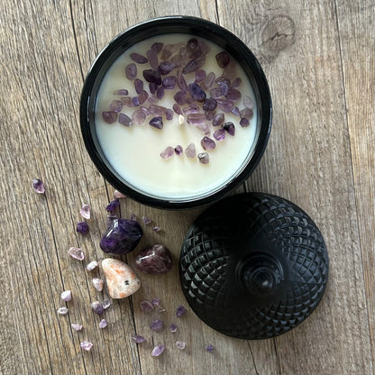 LIBRA Gift Box | 60hr Candle + Crystals | Zodiac Collection