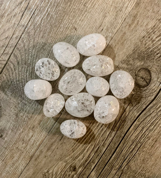 Cracked Clear Quartz | Tumbled Stone