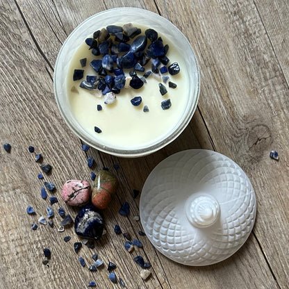 SCORPIO Gift Box | 60hr Candle + Crystals | Zodiac Collection