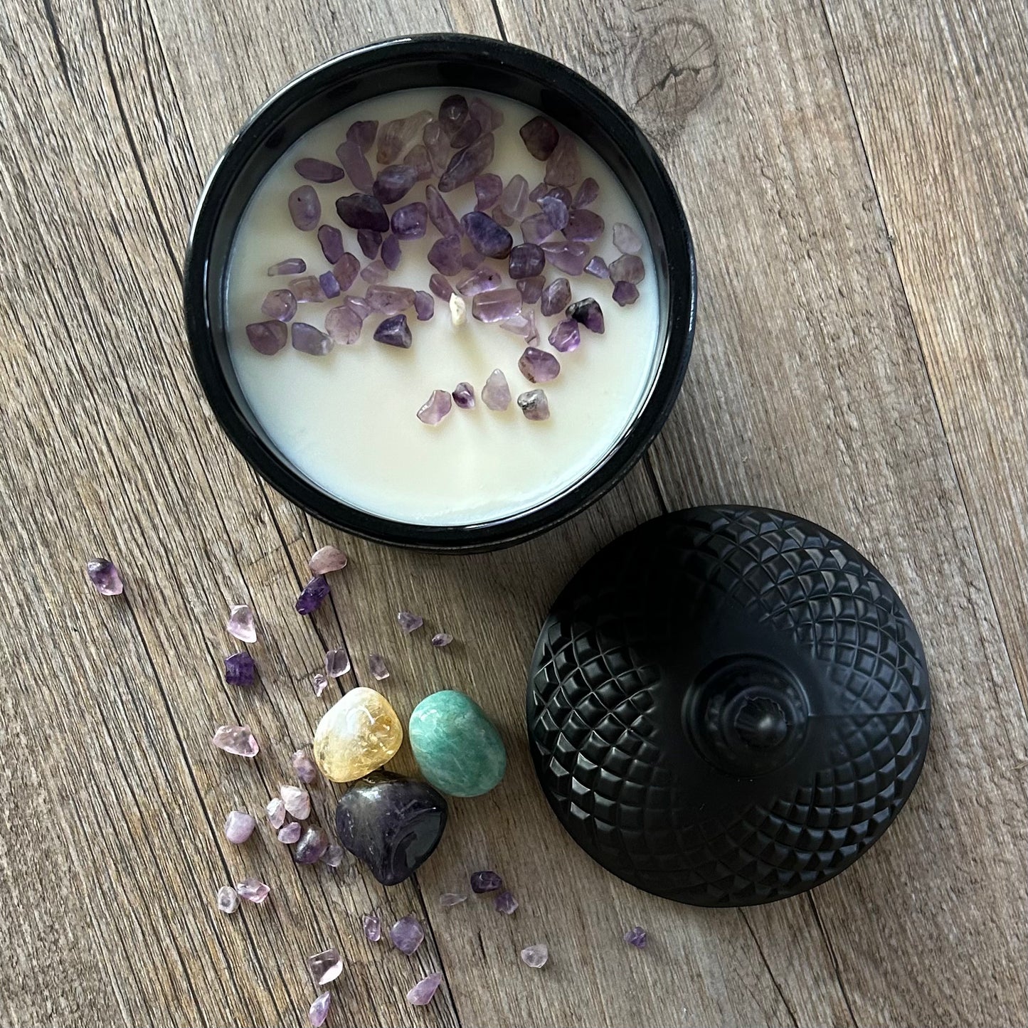 VIRGO Gift Box | 60hr Candle + Crystals | Zodiac Collection