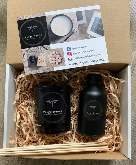Signature Black Gift Box | Candle + Diffuser