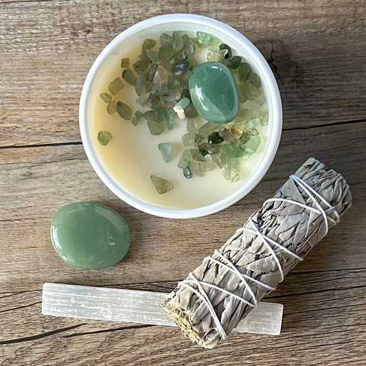 PROSPERITY Box | Green Aventurine | 50hr Candle + Crystals