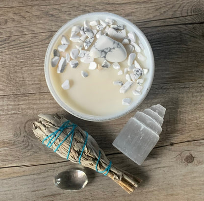 SLEEP Box | Howlite | 50hr Candle + Crystals