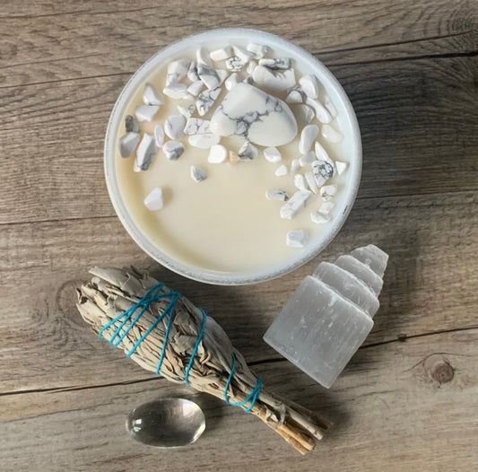 SLEEP Box | Howlite | 50hr Candle + Crystals